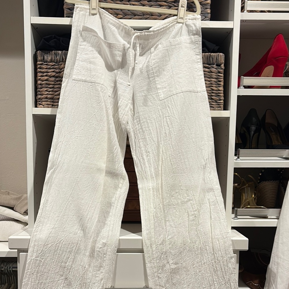 Women's White Straight Leg Pants